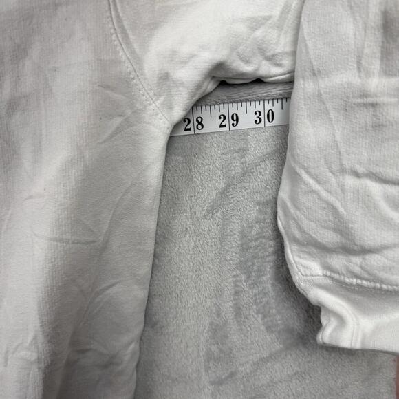 Y2K Pacific & Co Boxy Hoodie Full Zip Hilton Head Island Beach Relax White/Blue - Picture 8 of 8